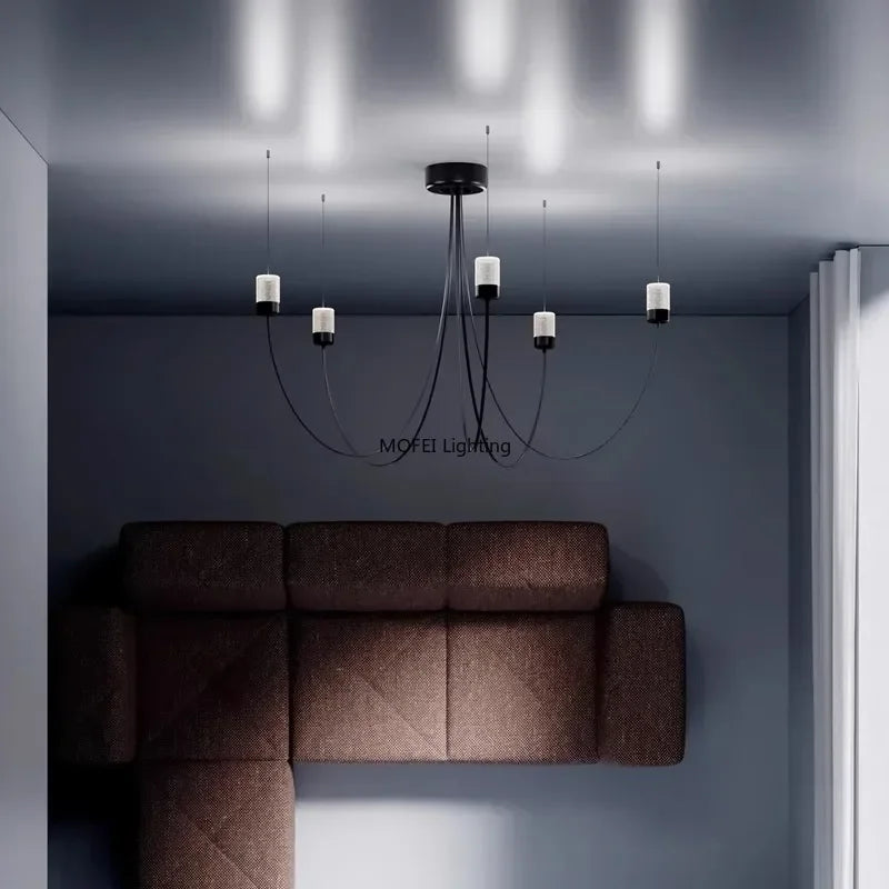Metal Chandelier – Nordic Modern for Dining Room, Living Room, Staircase | Giselle Arc by Evenlyr