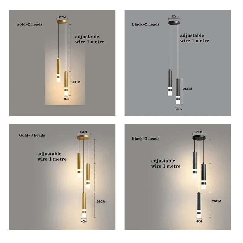 Metal Chandelier – Modern LED for Living Room, Bedroom & Bedside | Alora Crest by Evenlyr