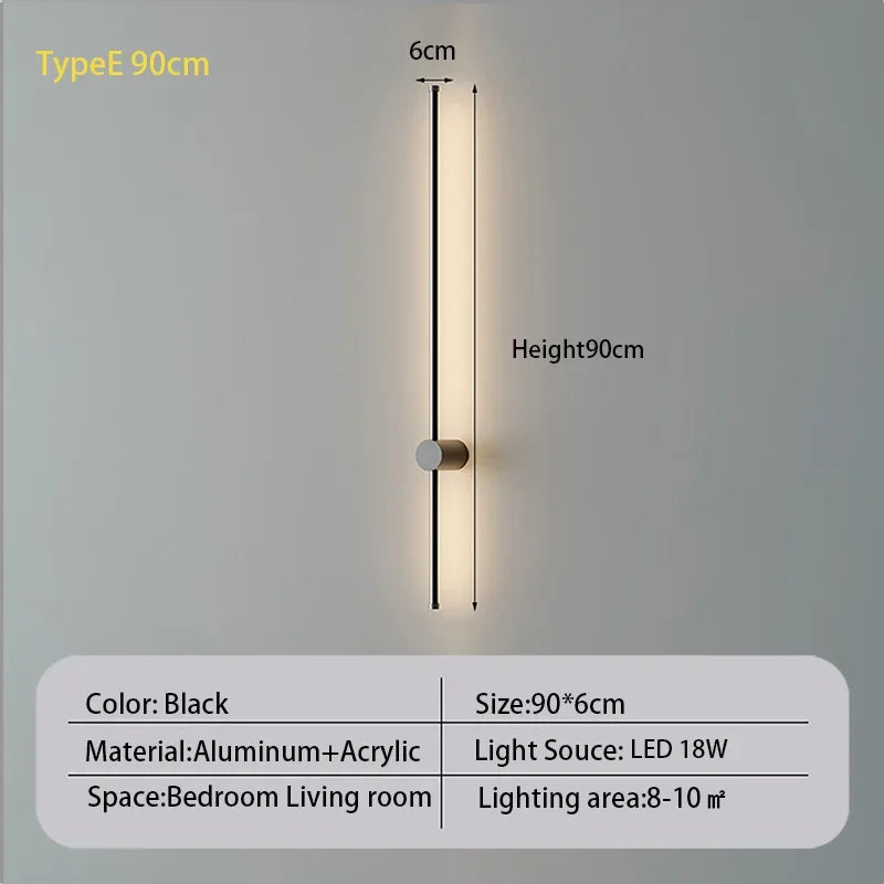 Liora Curved-Line LED Wall Sconce for Bedroom