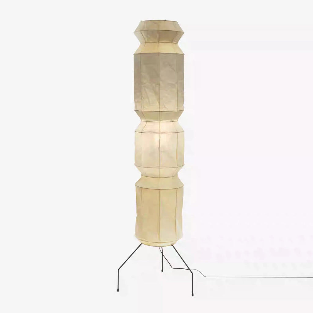 Rice Paper Floor Lamp – Wabi-Sabi Japanese for Living Room, Bedroom, Reading Corner | Mirelle Cascade by Evenlyr