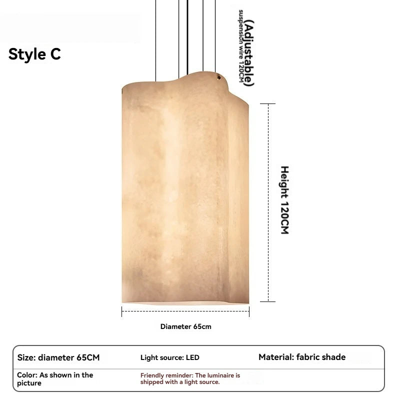 Fabric Chandelier – Wabi-Sabi LED for Hotel & Hospitality, Restaurant & Café | Celia Dome by Evenlyr