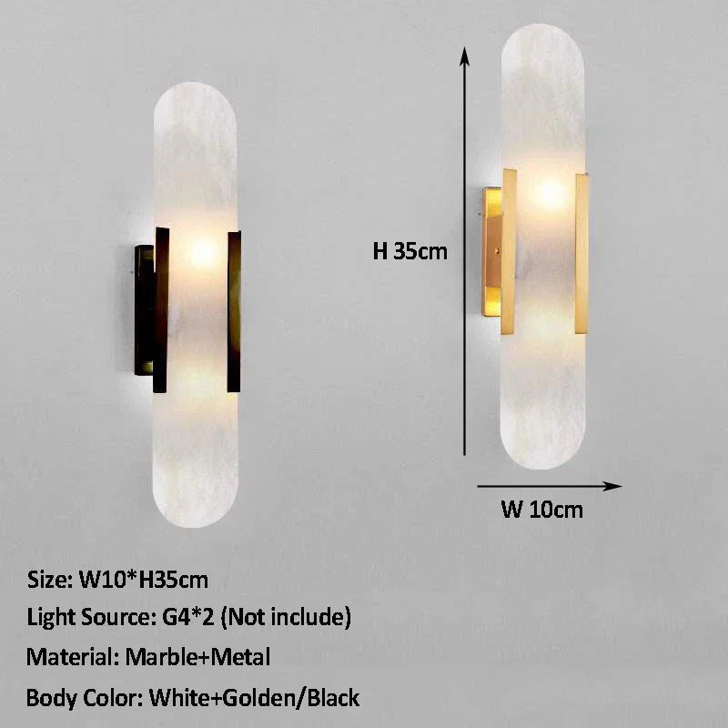 Maelis Halo Marble Wall Sconce – product view 4
