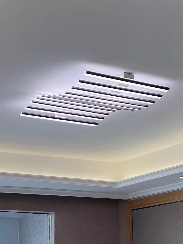 Metal Linear Flush Mount Ceiling Light – Modern LED Linear for Bedroom & Bedside, Living Room | Seren Line by Evenlyr