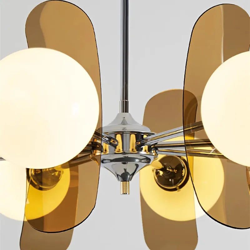 Merano Bauhaus Glass-Ball Chandelier for Dining Table – Mid-Century