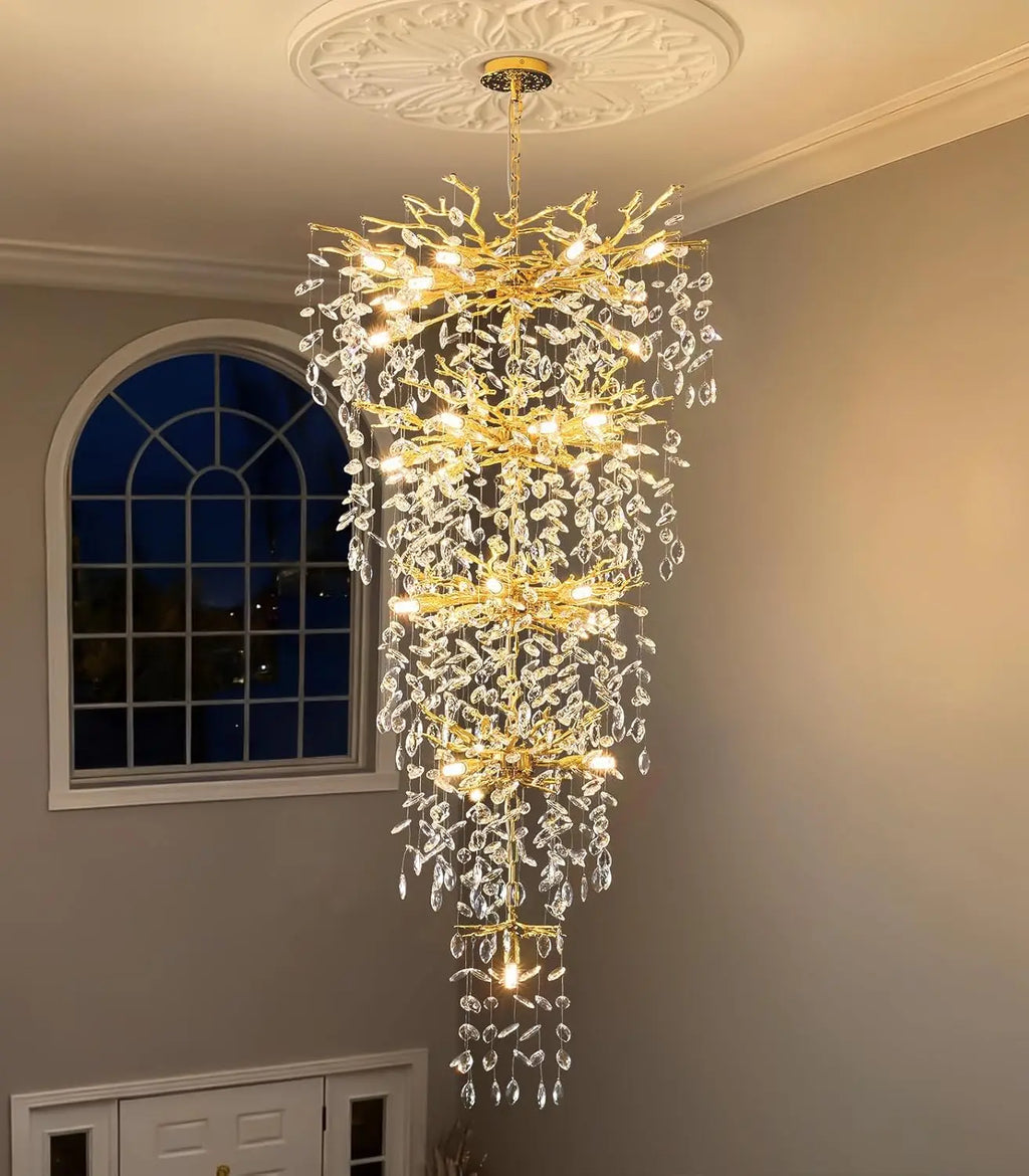Alabaster & Marble Chandelier – Modern Minimalist for Living Room, Foyer, Staircase | Maris Line by Evenlyr
