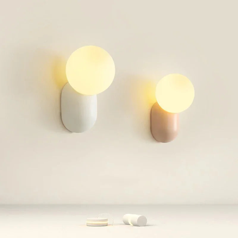 Glass Wall Sconce – Modern LED for Bathroom, Bedroom & Bedside | Amaya Crest by Evenlyr