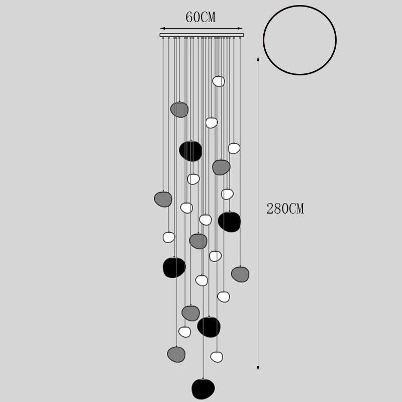 Designer Chandelier – Modern Minimalist for Living Room, Staircase, Dining Room | Sorella Arc by Evenlyr