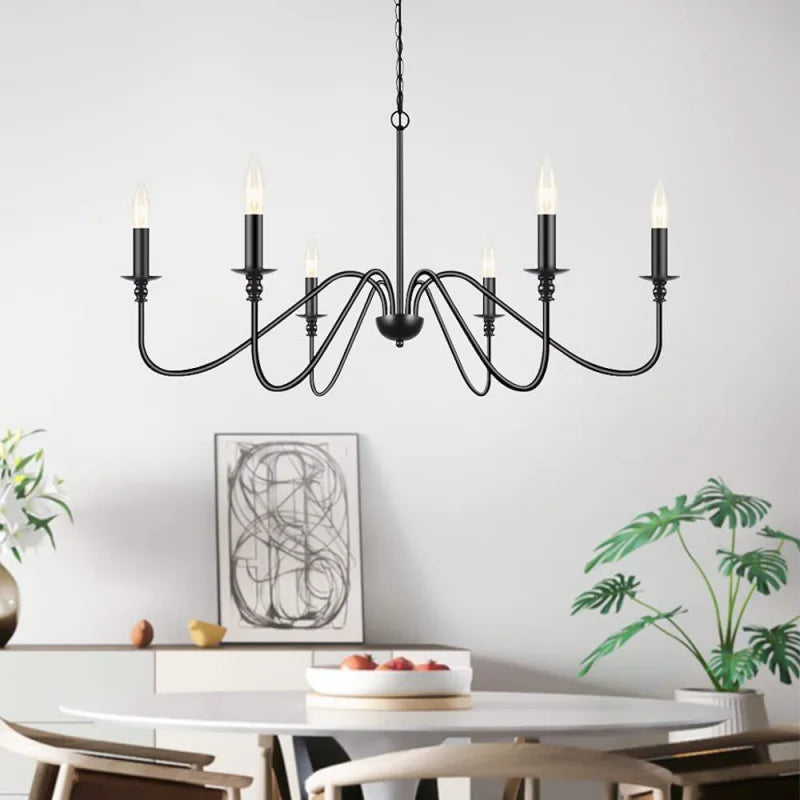 Metal Chandelier – Vintage for Living Room, Dining Room & Kitchen | Virelle Contour by Evenlyr