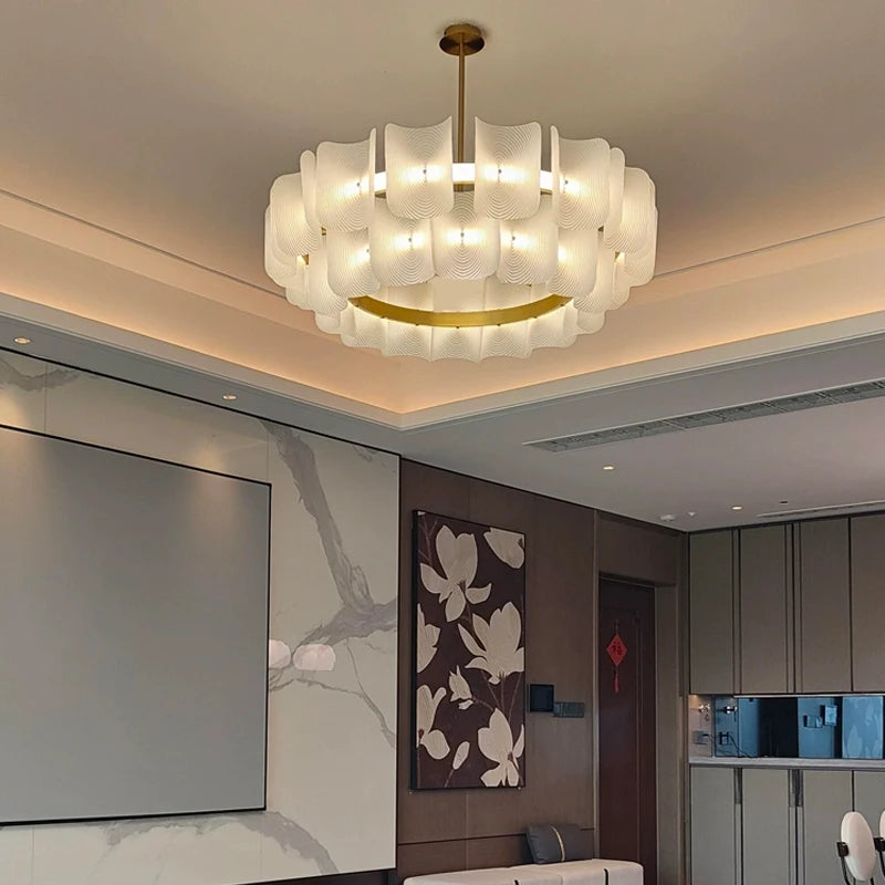 Metal Chandelier – Wabi-Sabi Japanese for Dining Room, Living Room, Bedroom | Celine Halo by Evenlyr