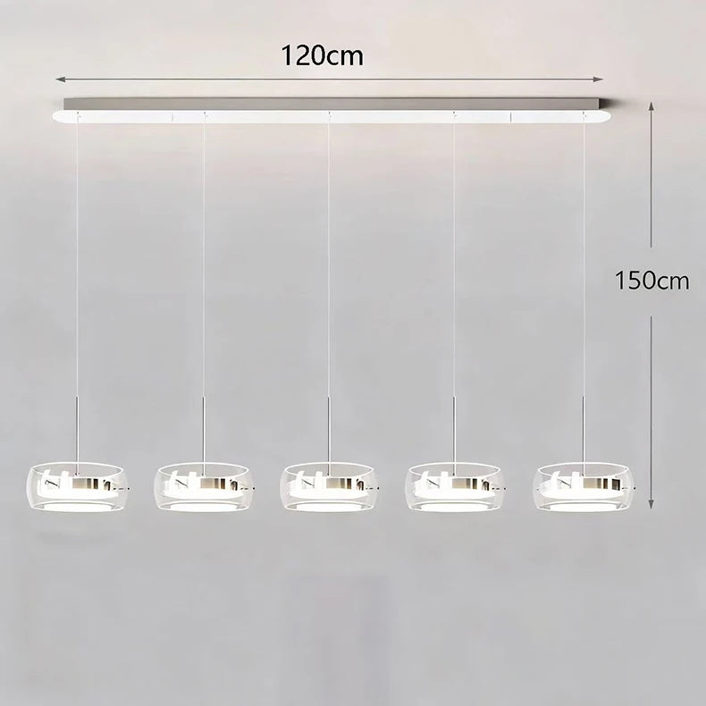Vita Crescent Glass Chandelier – Remote Control – product detail 15