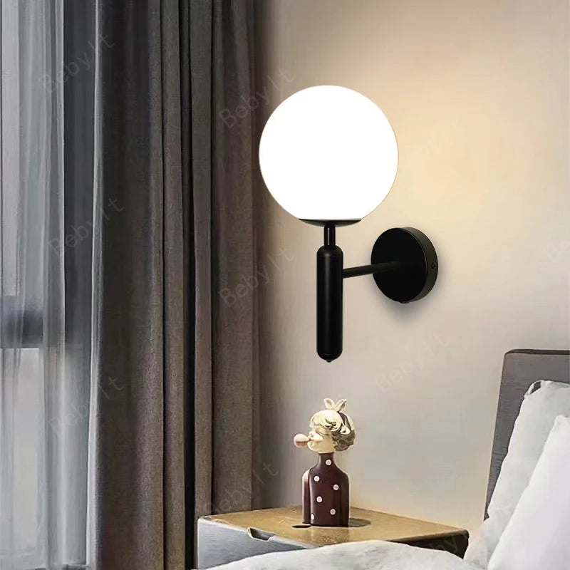 Glass Wall Sconce – Modern Minimalist Dimmable LED for Bedroom, Living Room, Bathroom | Ilyra Line by Evenlyr