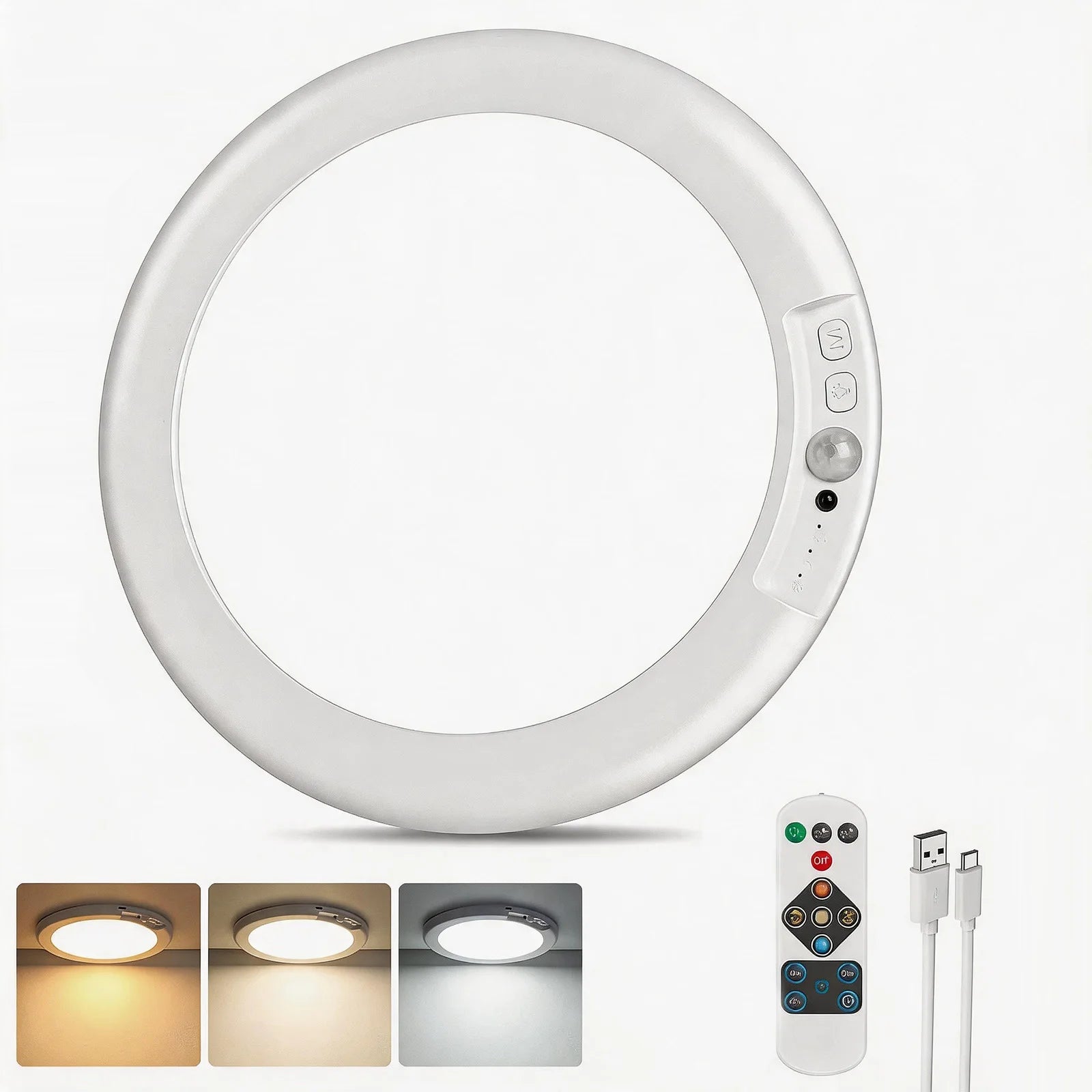 Aurelia Magnetic Rechargeable RGB Ceiling Light – USB-C Remote – detail view 8