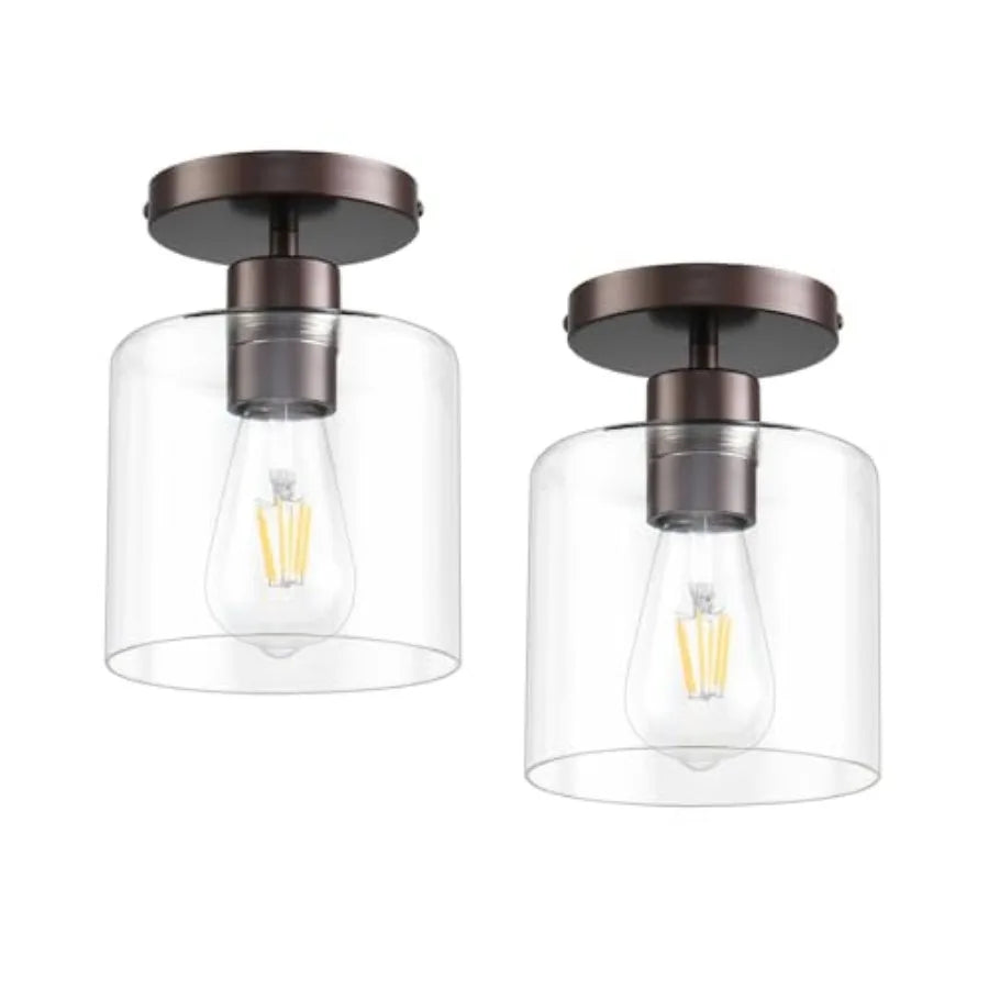 Brass Flush Mount Ceiling Light – Modern for Hallway & Entryway | Noemi Contour by Evenlyr