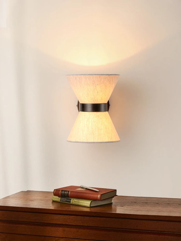 Ivara Halo Fabric Wall Sconce – Wabi-Sabi Fabric Wall Sconces for Dining Room