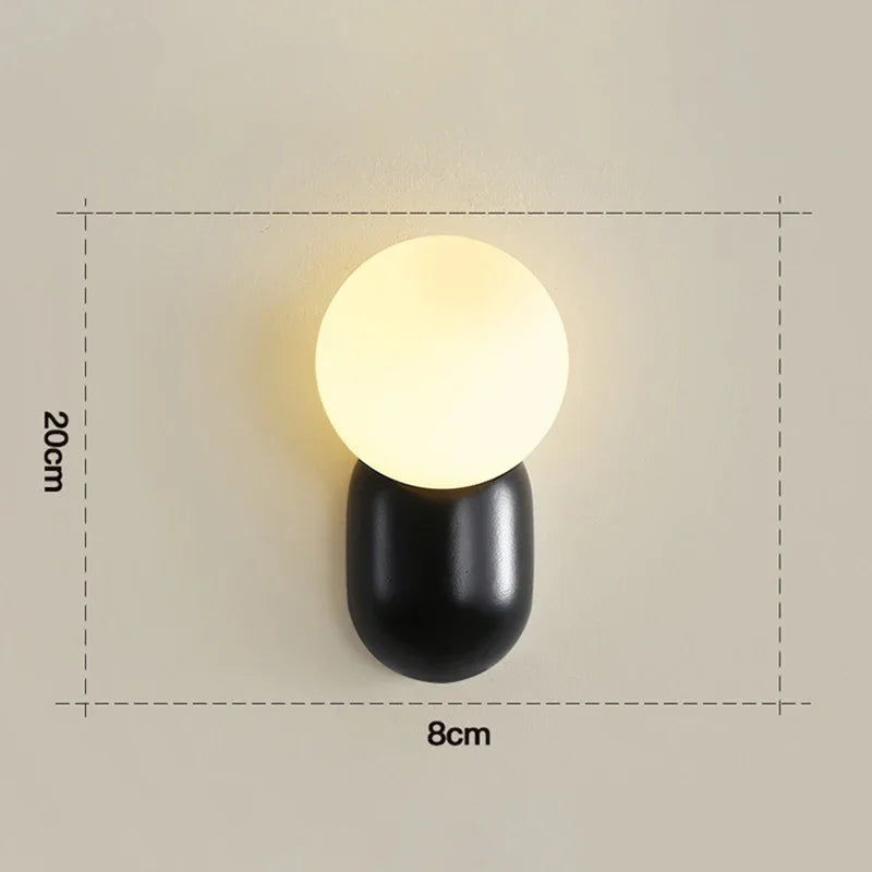 Glass Wall Sconce – Modern LED for Bathroom, Bedroom & Bedside | Amaya Crest by Evenlyr