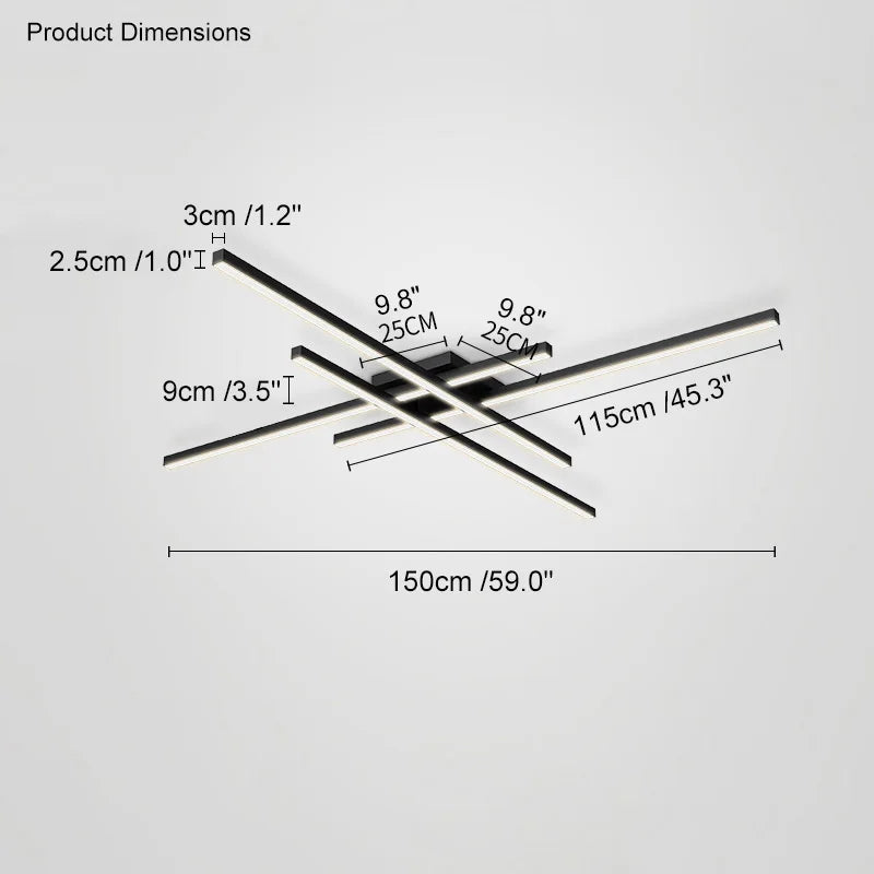 Metal Chandelier – Modern LED for Bedroom & Bedside, Living Room | Virelle Line by Evenlyr