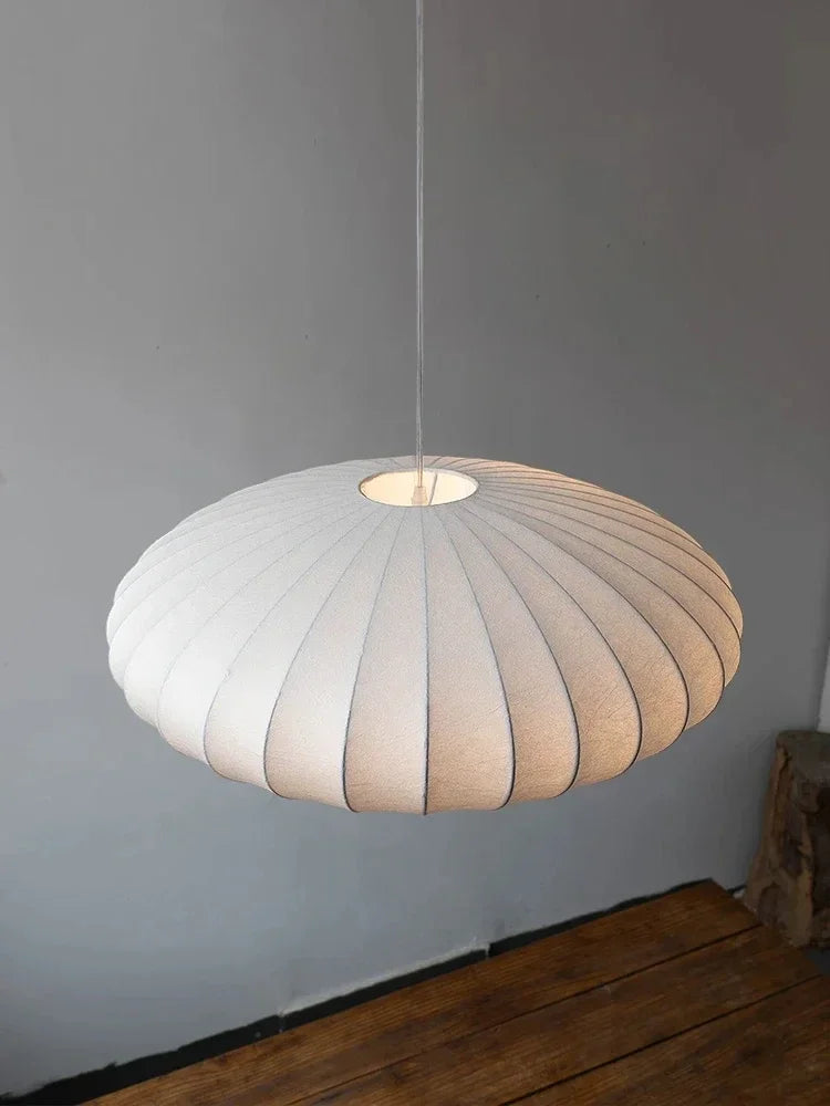 Fabric Chandelier – Wabi-Sabi Japanese Dimmable LED for Dining Room, Living Room, Hotel Lobby | Coralie Cascade by Evenlyr