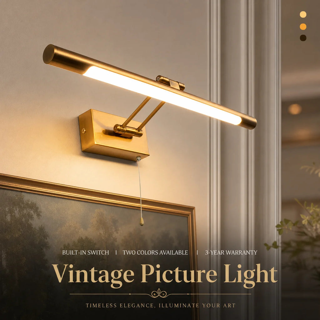 Brass Adjustable Picture Light – product view