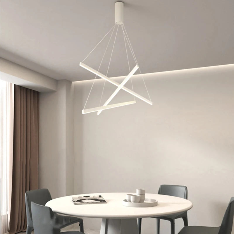 Metal Linear Chandelier – Modern LED Linear for Bedroom & Bedside, Living Room, Hotel & Hospitality | Seren Contour by Evenlyr
