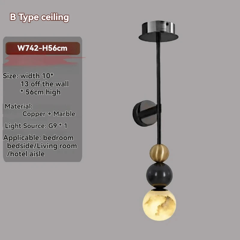 Helian Halo Marble Wall Sconce – product view 8