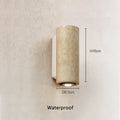 Travertine & Wood Wall Sconce – Wabi-Sabi Japanese for Bedroom, Hallway, Living Room | Fiora Beam by Evenlyr
