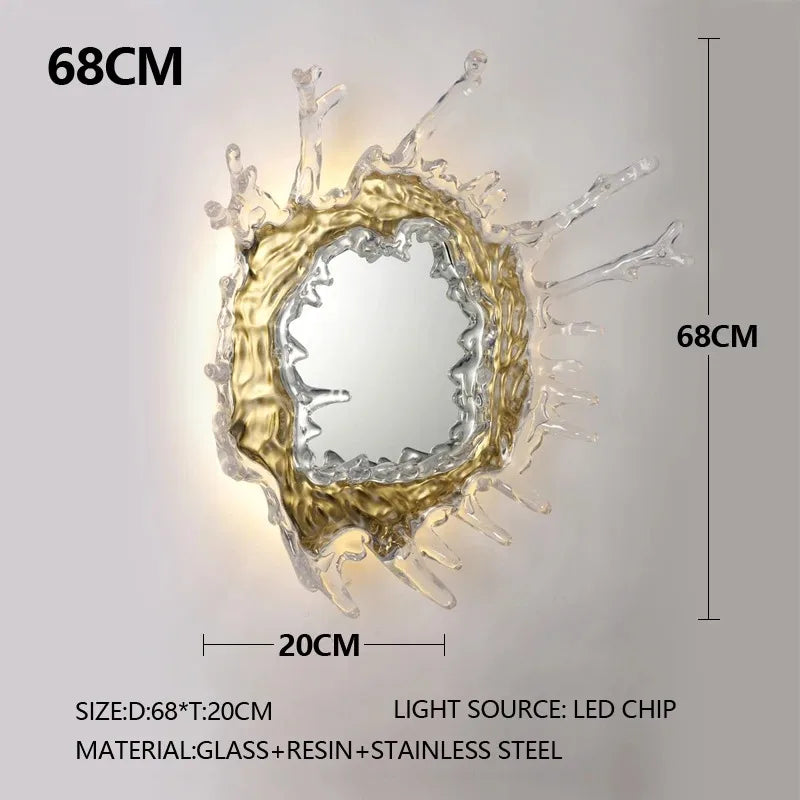 Glass Wall Sconce – Modern for Bathroom, Hallway & Entryway, Living Room | Isola Halo by Evenlyr