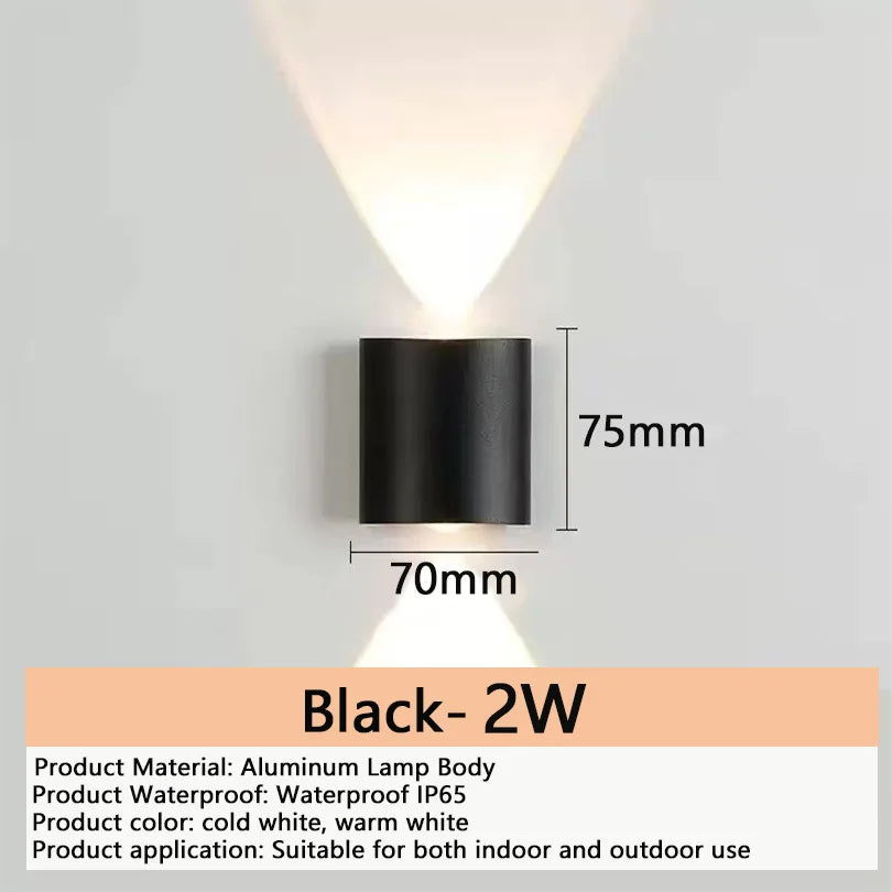 Neroli Aluminum LED Outdoor Wall Light for Garden – IP65 – detail view 10