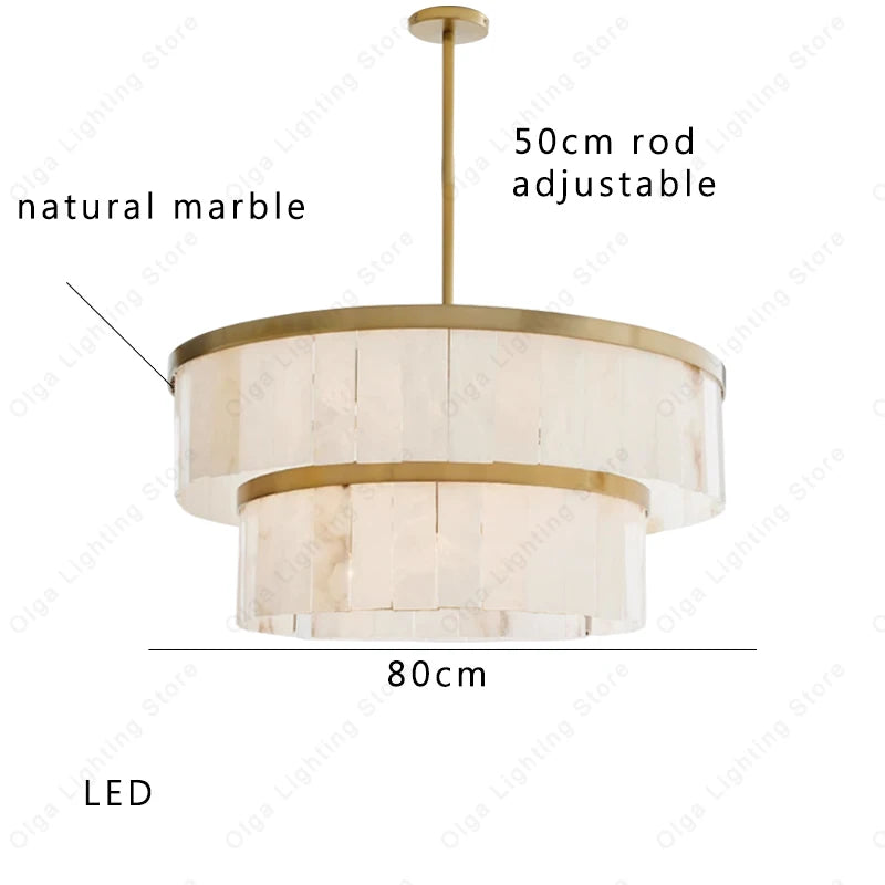 Ysola Halo Alabaster Chandelier