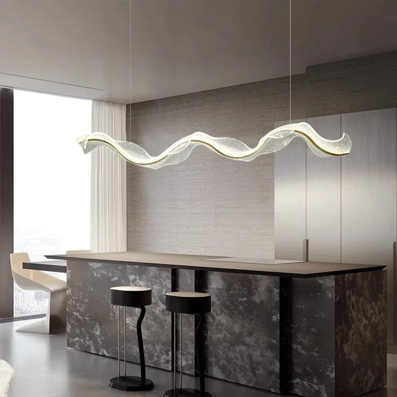 Noor Line Acrylic Chandelier – Dimmable – product detail 5