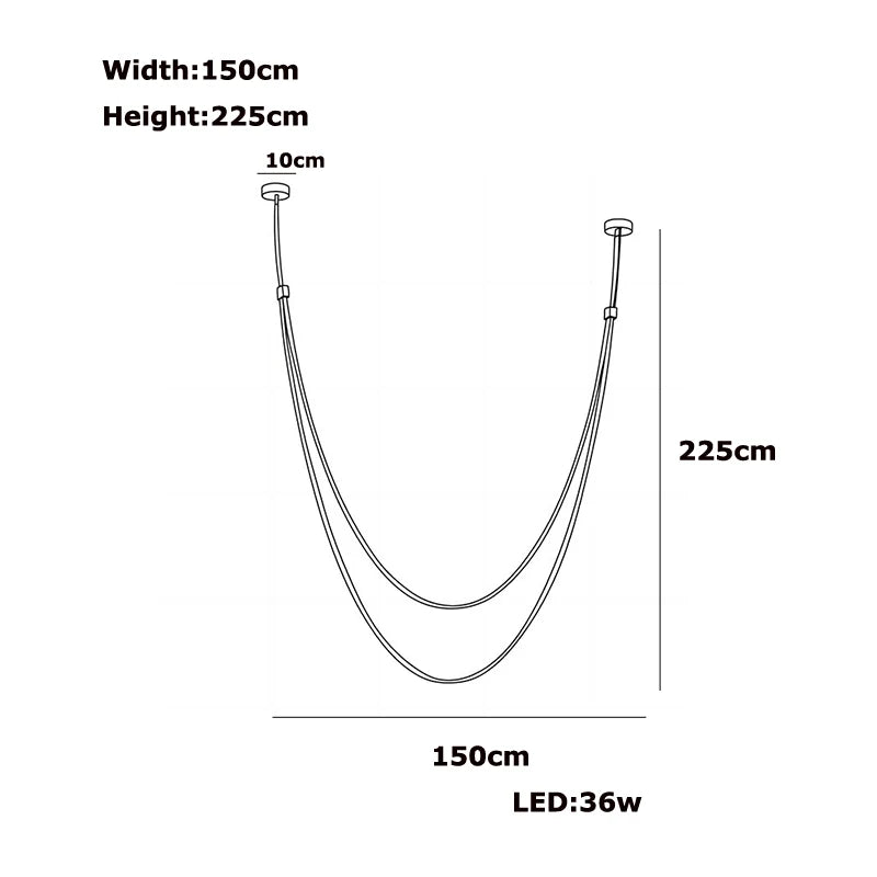 Lunet Arc Dimmable Metal Pendant Light
