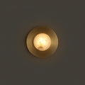 Marble & Brass Wall Sconce – Modern Minimalist Dimmable LED for Bedroom, Hallway, Living Room | Lucienne Beam by Evenlyr