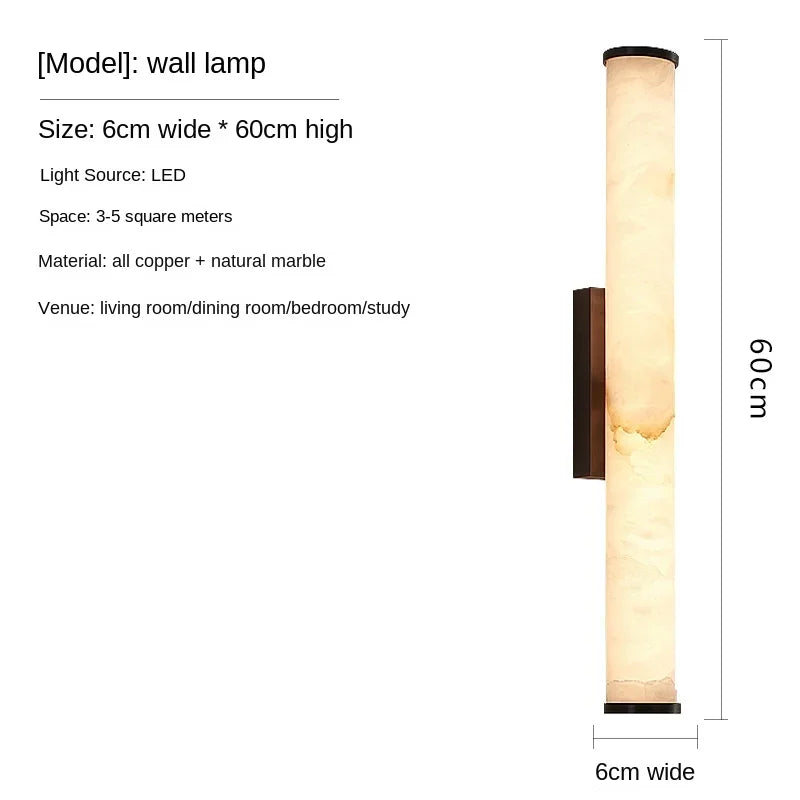 Marble & Copper Wall Sconce – Modern LED for Bathroom, Hotel & Hospitality | Amaya Veil by Evenlyr