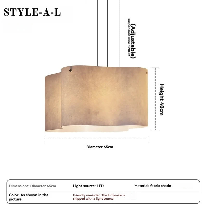 Fabric Chandelier – Wabi-Sabi LED for Hotel & Hospitality, Restaurant & Café | Celia Dome by Evenlyr