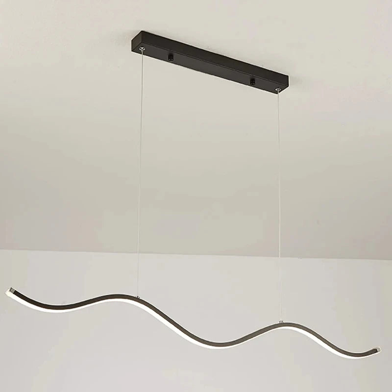Metal Chandelier – Nordic Modern Dimmable LED for Dining Room, Living Room, Foyer | Kaelis Arc by Evenlyr