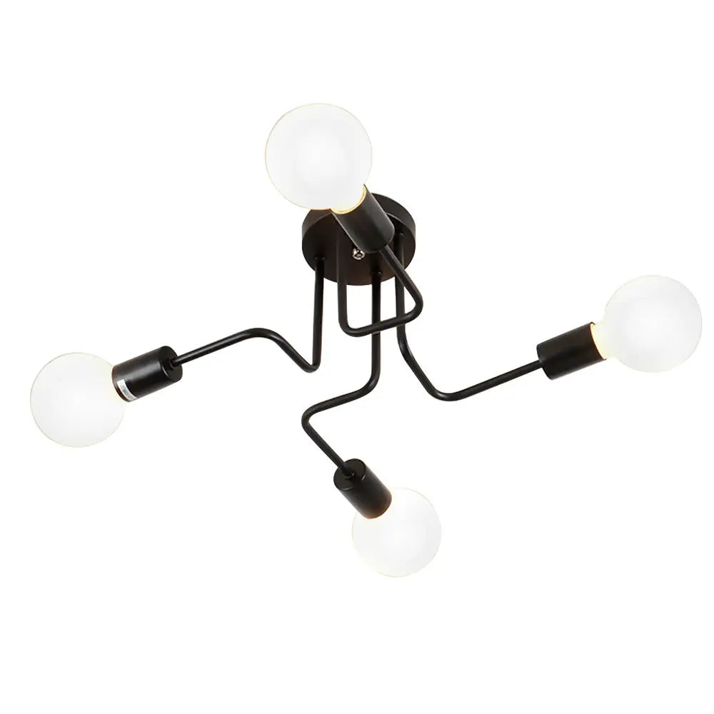 Elara Flush Mount Modern Chandelier for Bedroom – Mid-Century – detail view 9