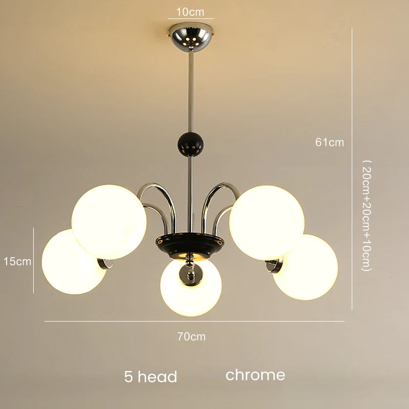 Glass Chandelier – Nordic Modern Multi-Light for Living Room, Dining Room, Foyer | Evanthe Arc by Evenlyr