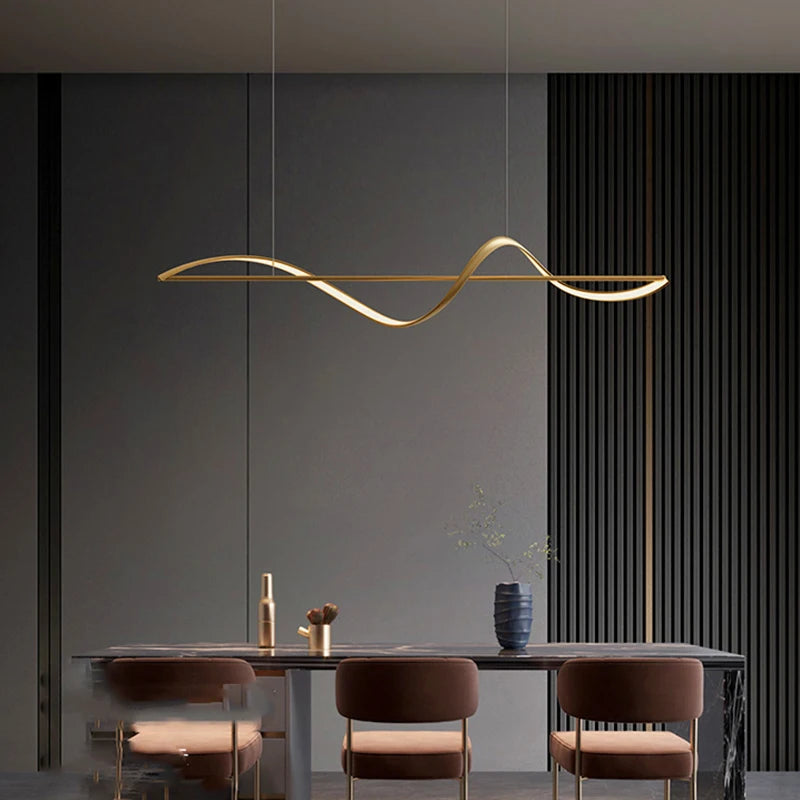 Metal Chandelier – Nordic LED for Bedroom & Bedside, Dining Room & Kitchen | Virelle Orbit by Evenlyr