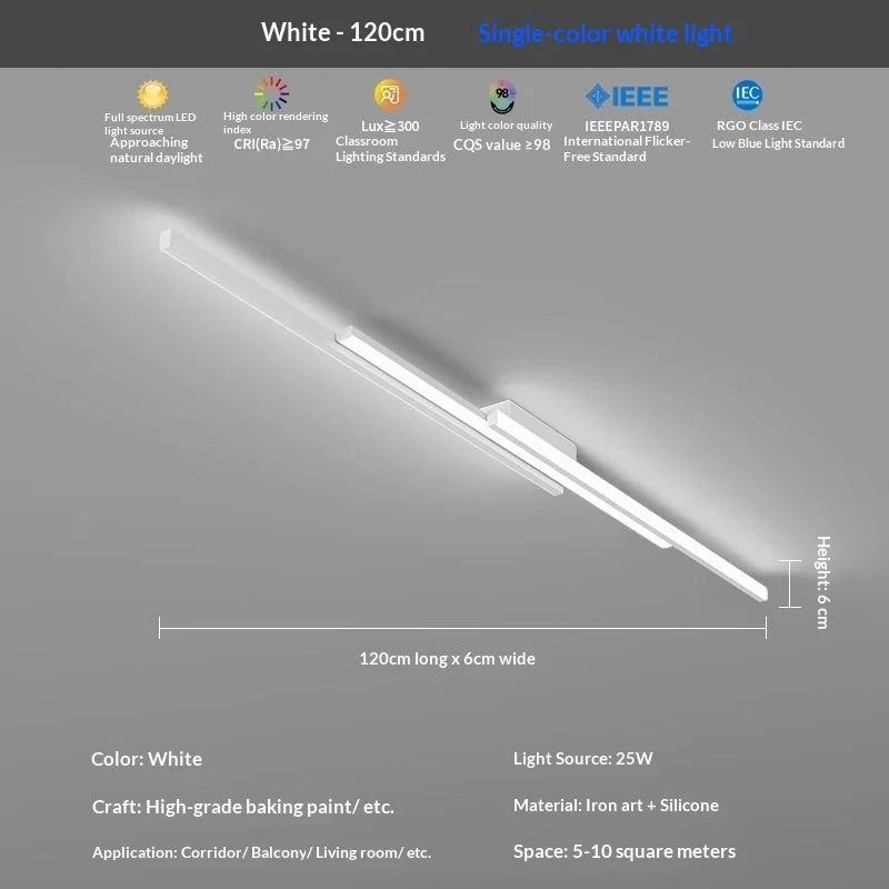 Metal Flush Mount Ceiling Light – Modern Minimalist Linear LED for Bedroom, Hallway, Entryway | Fiora Arc by Evenlyr