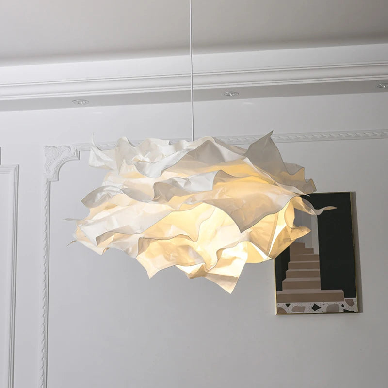 Paper Chandelier – Modern Minimalist Dimmable LED for Dining Room, Living Room, Bedroom | Ophelia Petal by Evenlyr