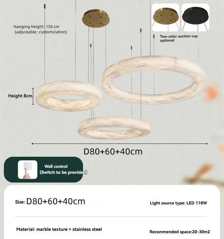 Nero Prism Natural Marble Chandelier – Vintage – product detail 13