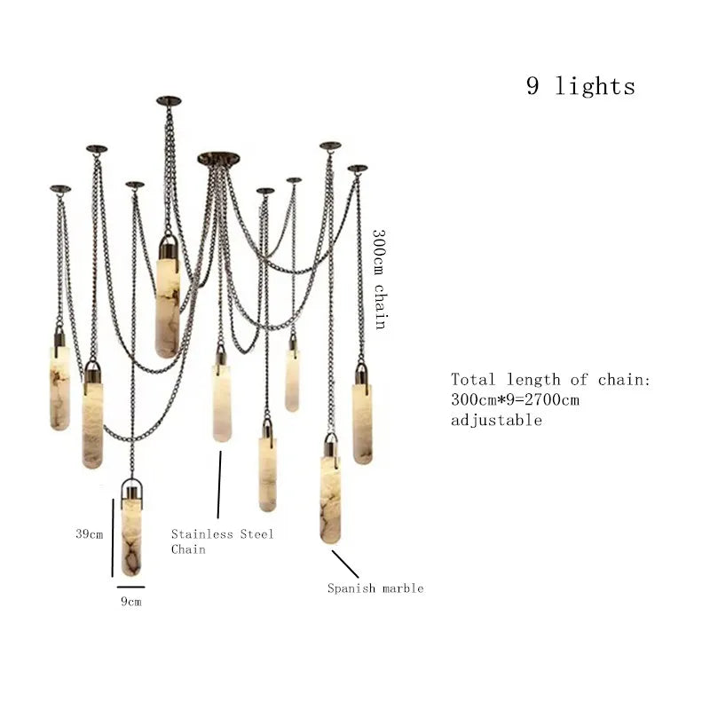 Tivoli Brass Modern Chandelier for Dining Room – detail view 12