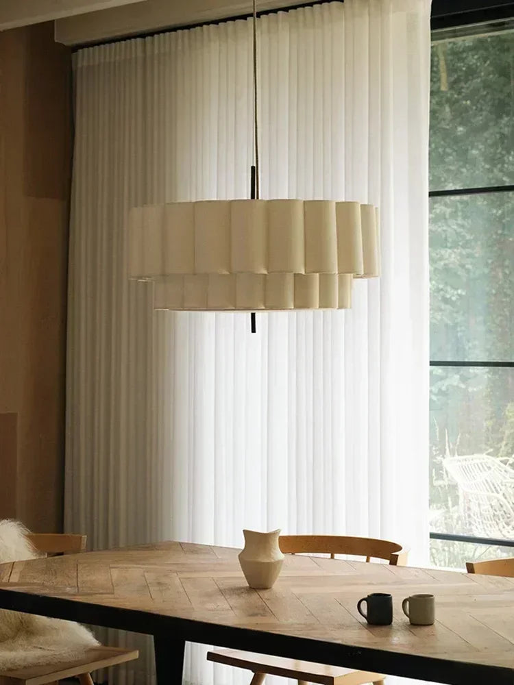 Fabric Chandelier – Wabi-Sabi Japanese for Bedroom & Bedside | Elowen Glow by Evenlyr