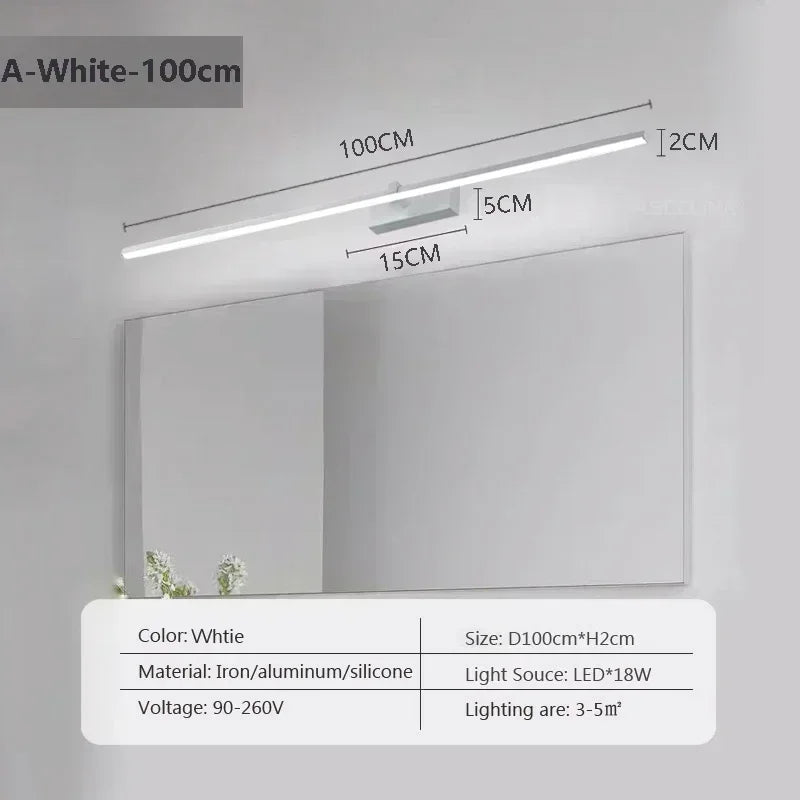 Metal Linear Wall Sconce – Modern LED Linear for Bathroom, Bedroom & Bedside | Calista Frame by Evenlyr
