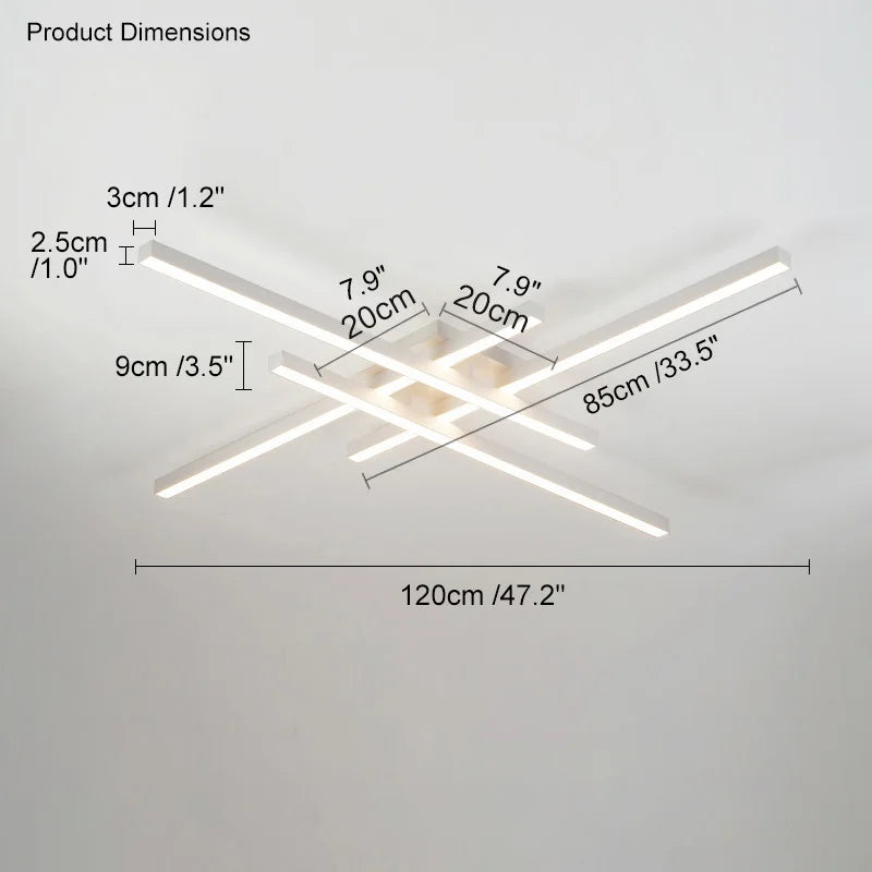 Metal Chandelier – Modern LED for Bedroom & Bedside, Living Room | Virelle Line by Evenlyr