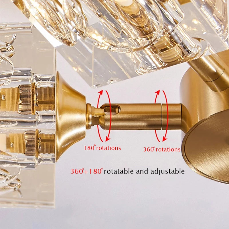 Ilaria Flush Mount Crystal Chandelier for Dining Room – Luxury – detail view 4