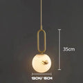 Thalia Halo Globe Alabaster Pendant Light – product view 8