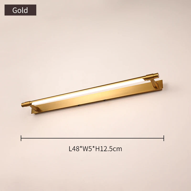 Copper Linear Wall Sconce – Modern LED Linear for Bathroom | Oriana Orbit by Evenlyr