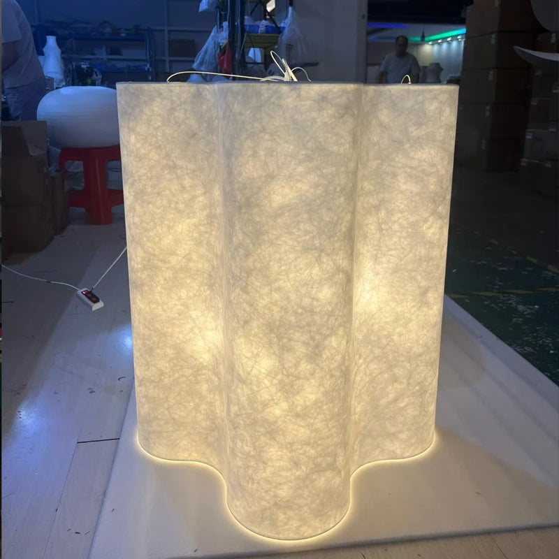 Paper Chandelier – Wabi-Sabi Japanese Dimmable LED for Dining Room, Living Room, Hotel Lobby | Kaelis Halo by Evenlyr
