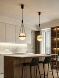 Alabaster & Marble Pendant Light – Modern Minimalist Dimmable LED for Kitchen Island, Dining Room, Restaurant | Aviana Line by Evenlyr