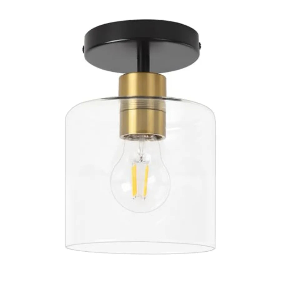 Brass Flush Mount Ceiling Light – Modern for Hallway & Entryway | Noemi Contour by Evenlyr